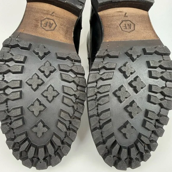 Men’s AF Ankari Floruss Combat Boots Black Size 7 Grunge Punk Biker Hipster Lug - Picture 11 of 14